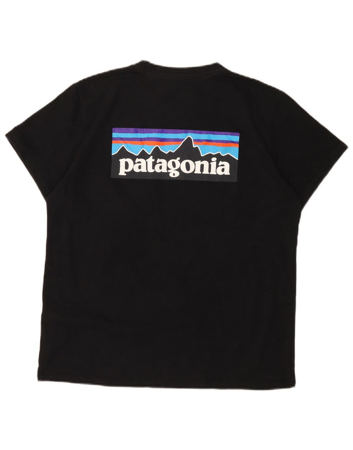 Damska koszulka z grafiką Patagonia Top UK 16, duża, czarna, poliester