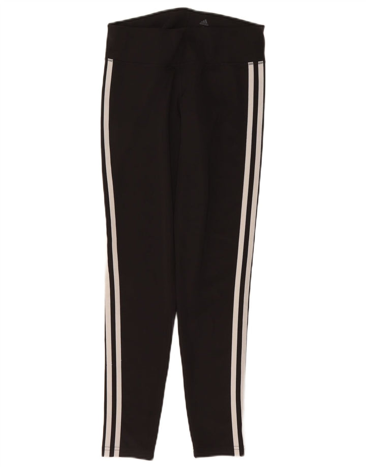 Damskie legginsy Adidas Climalite UK 8/10, małe, czarne, poliestrowe