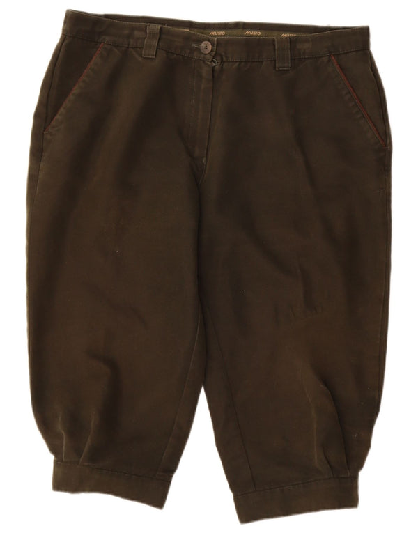 Musto Womens Bermuda Shorts UK 16 Large W34  Khaki Cotton