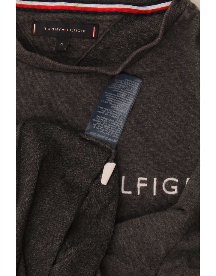 Męska bluza z grafiką Tommy Hilfiger, średnioszara, bawełniana