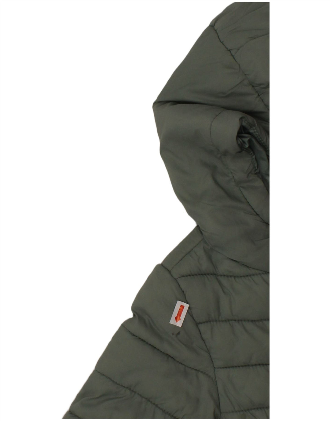 Kurtka dziewczęca DKNY z kapturem, wyściełana, 18-24 miesięcy, zielona, nylonowa