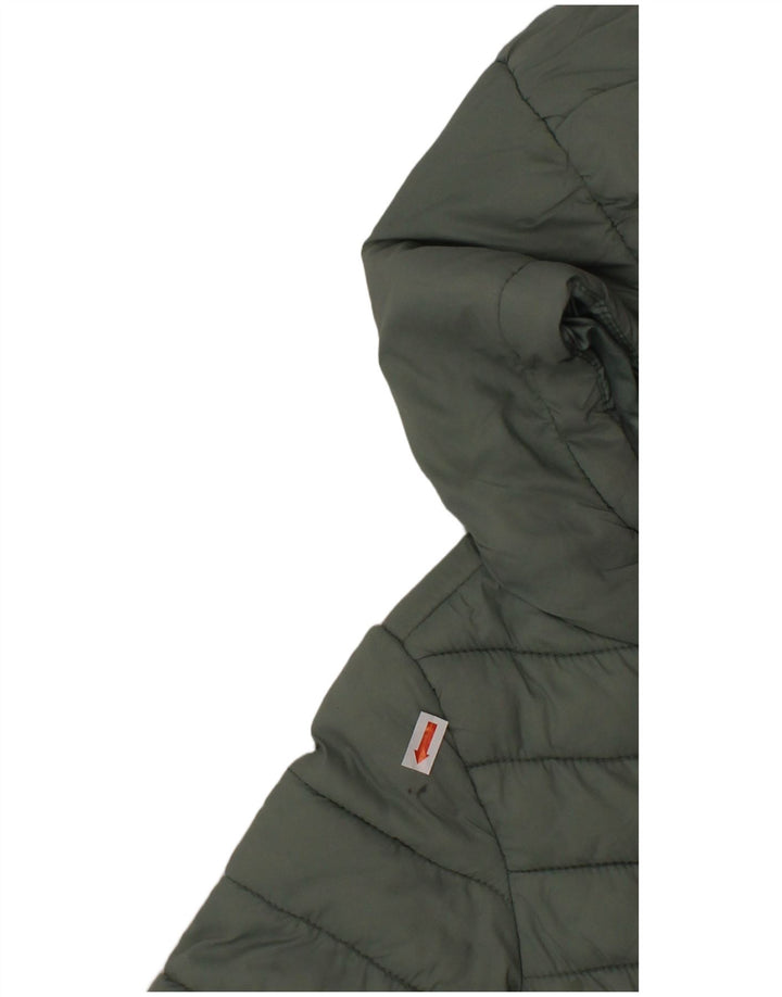 Kurtka dziewczęca DKNY z kapturem, wyściełana, 18-24 miesięcy, zielona, nylonowa