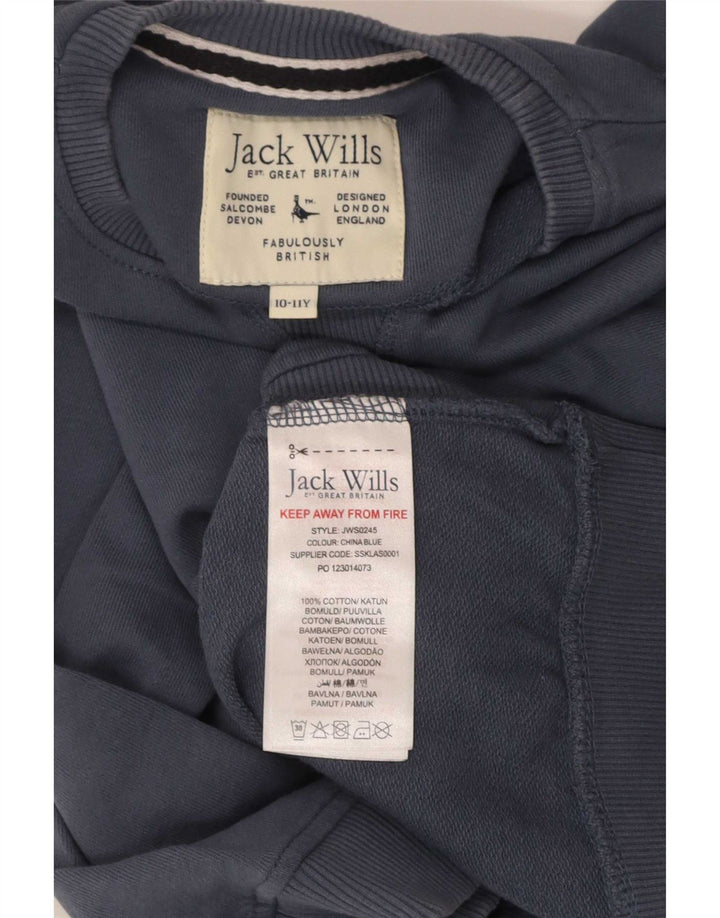 Chłopięca bluza dresowa Jack Wills z grafiką o regularnym kroju, 10-11 lat, niebieska
