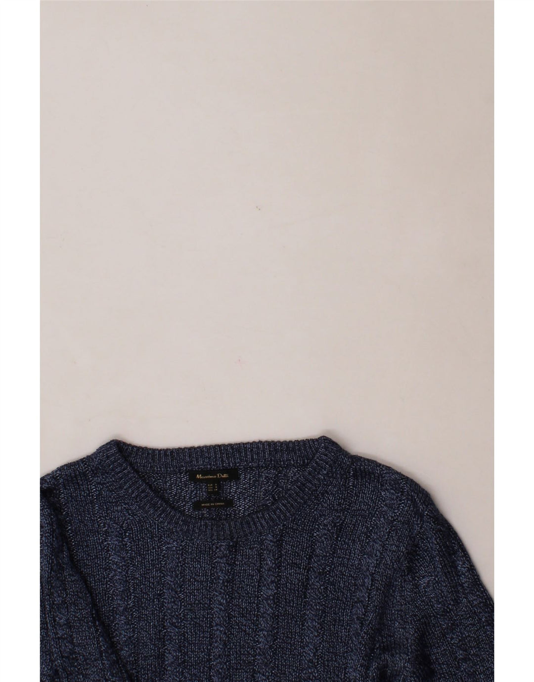 MASSIMO DUTTI Womens Crew Neck Jumper Sweater UK 10 Small Navy Blue Vintage Massimo Dutti and Second-Hand Massimo Dutti from Messina Hembry 