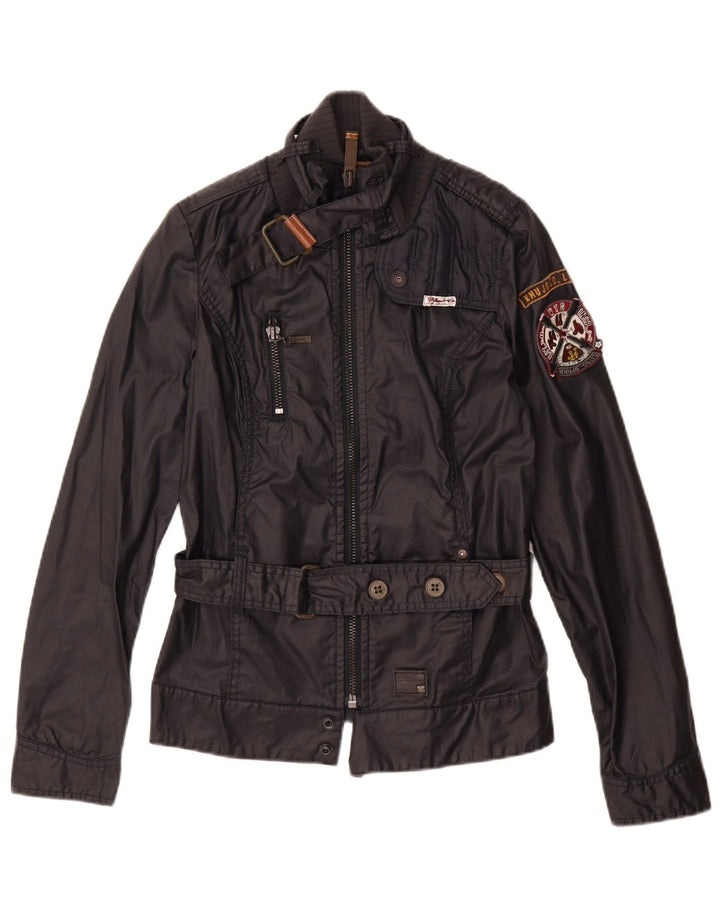 Kurtka damska KHUJO Utility UK 10, mała, granatowa, bawełniana