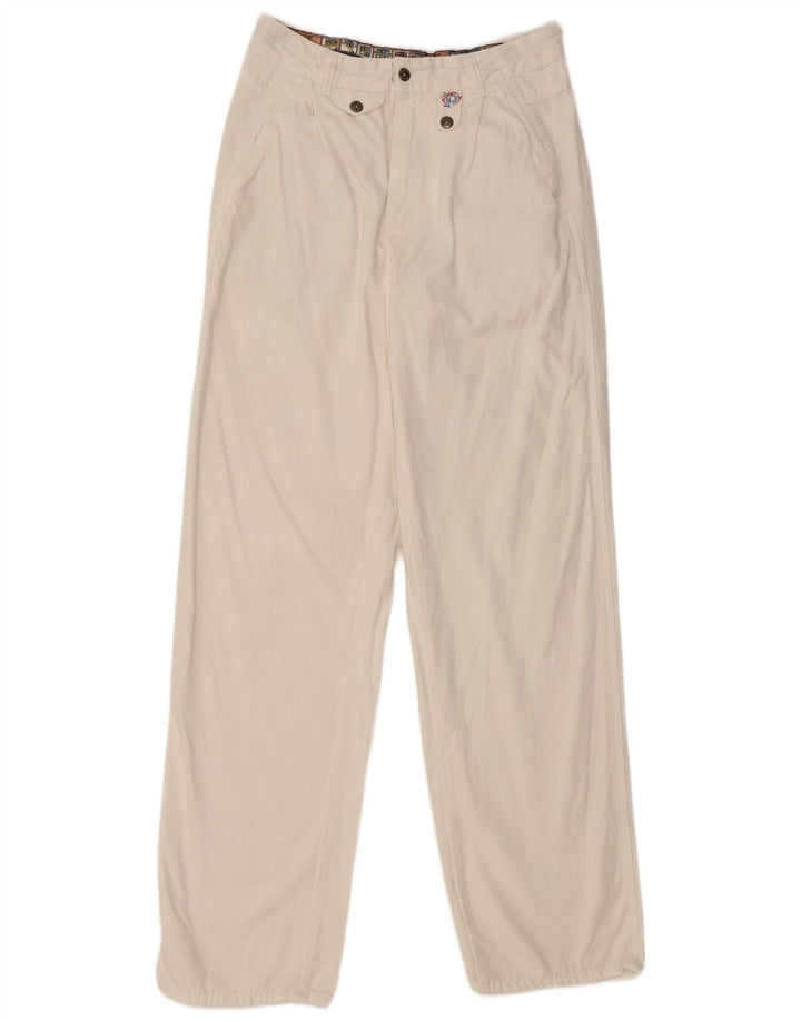 Męskie proste spodnie chino POP 84 IT 48 Medium W34 L34 Biała bawełna
