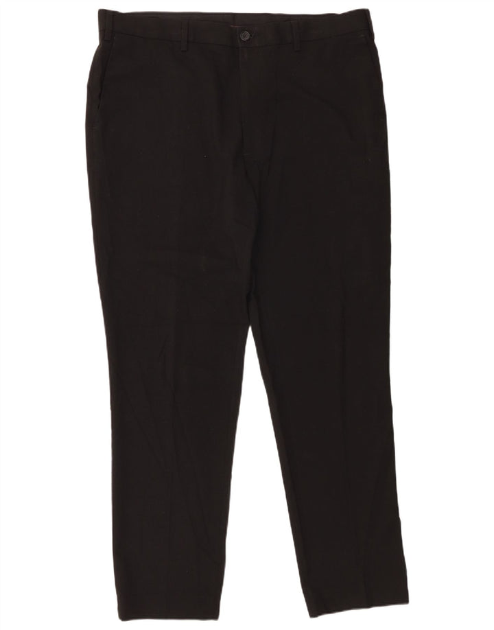Męskie spodnie typu slim chino Marks & Spencer W38 L31, czarny poliester
