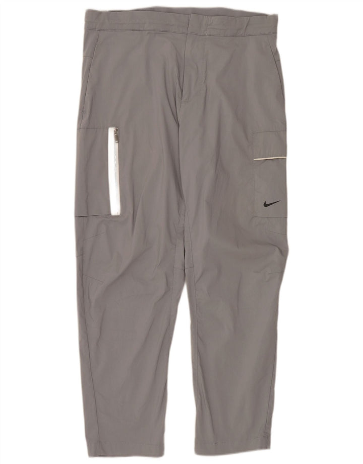 Męskie spodnie cargo Nike Straight W34 L28 Szara bawełna