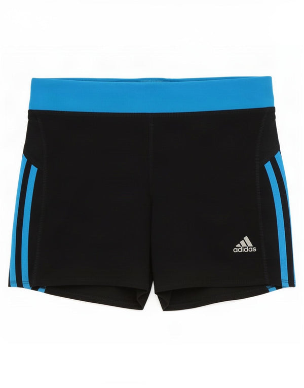 Damskie spodenki sportowe Adidas Climalite UK 10, małe, czarne, z blokami kolorów