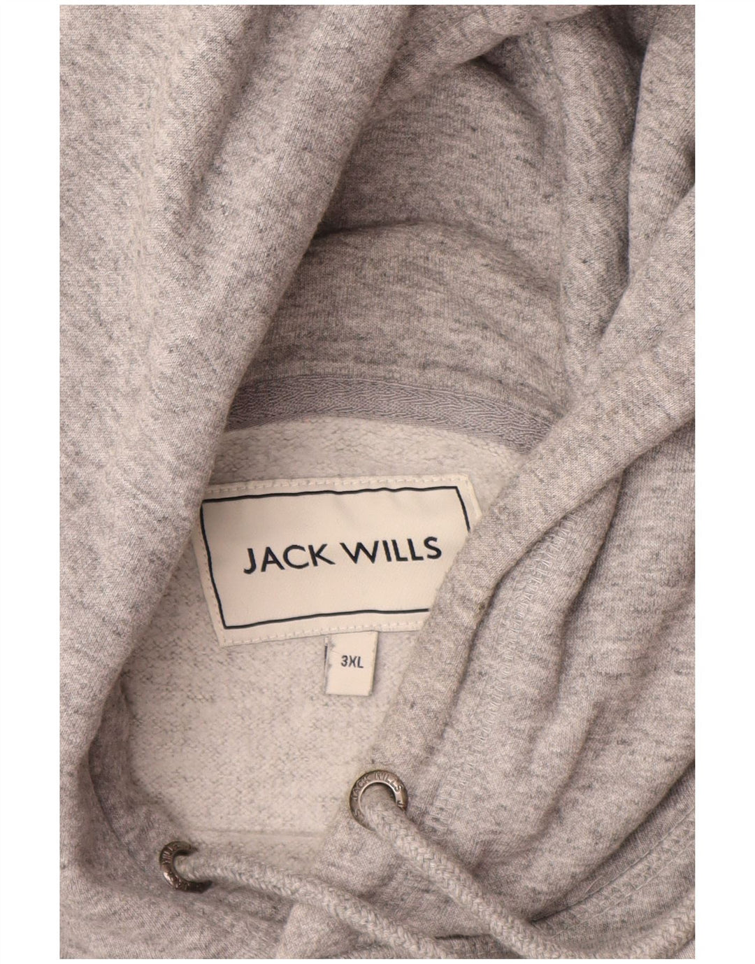 Męski sweter z kapturem i grafiką JACK WILLS 3XL, szara bawełna w plamki
