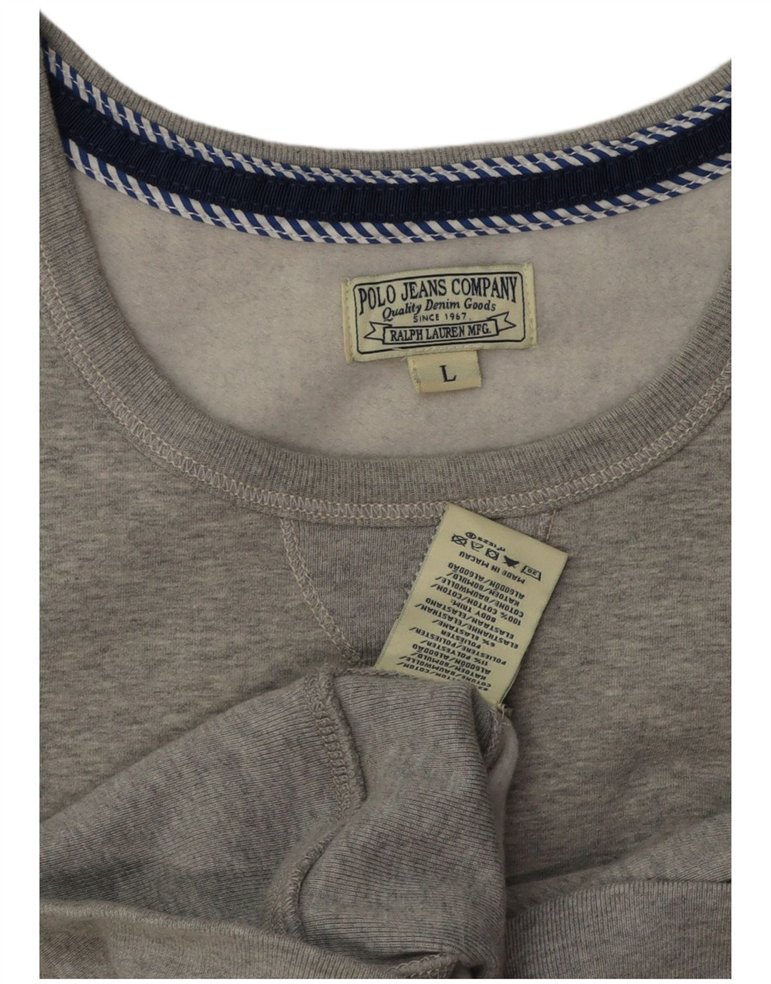 Damska bluza POLO RALPH LAUREN o przedłużonym fasonie, UK 16, duża, szara