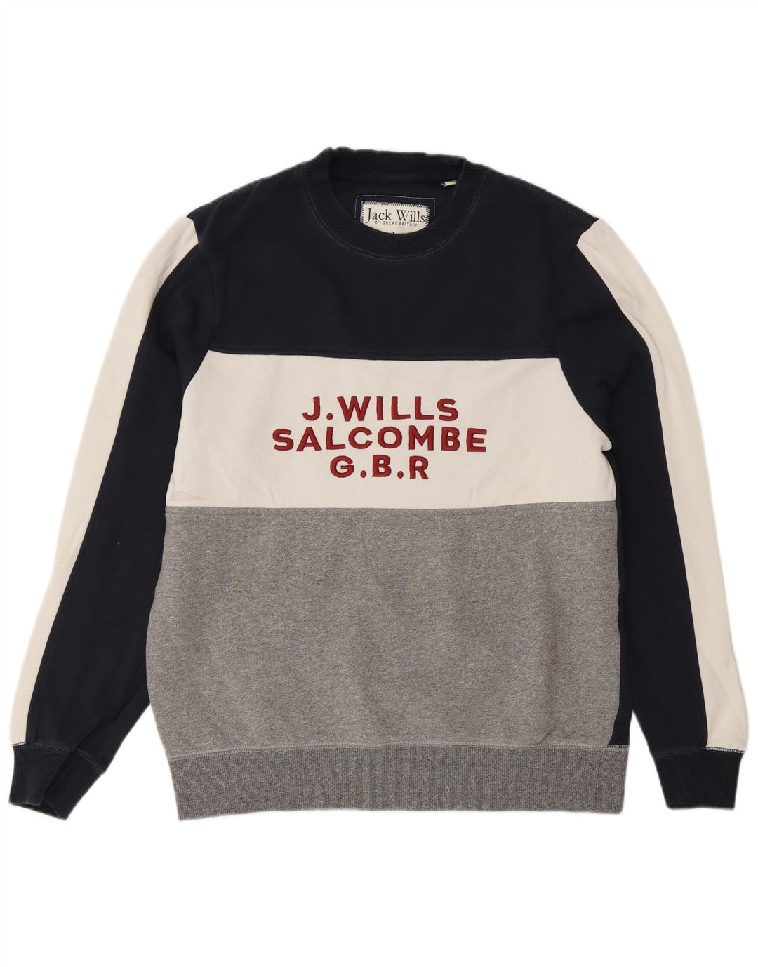 Męska bluza Jack Wills Salcombe, duża, granatowa, z blokami kolorów