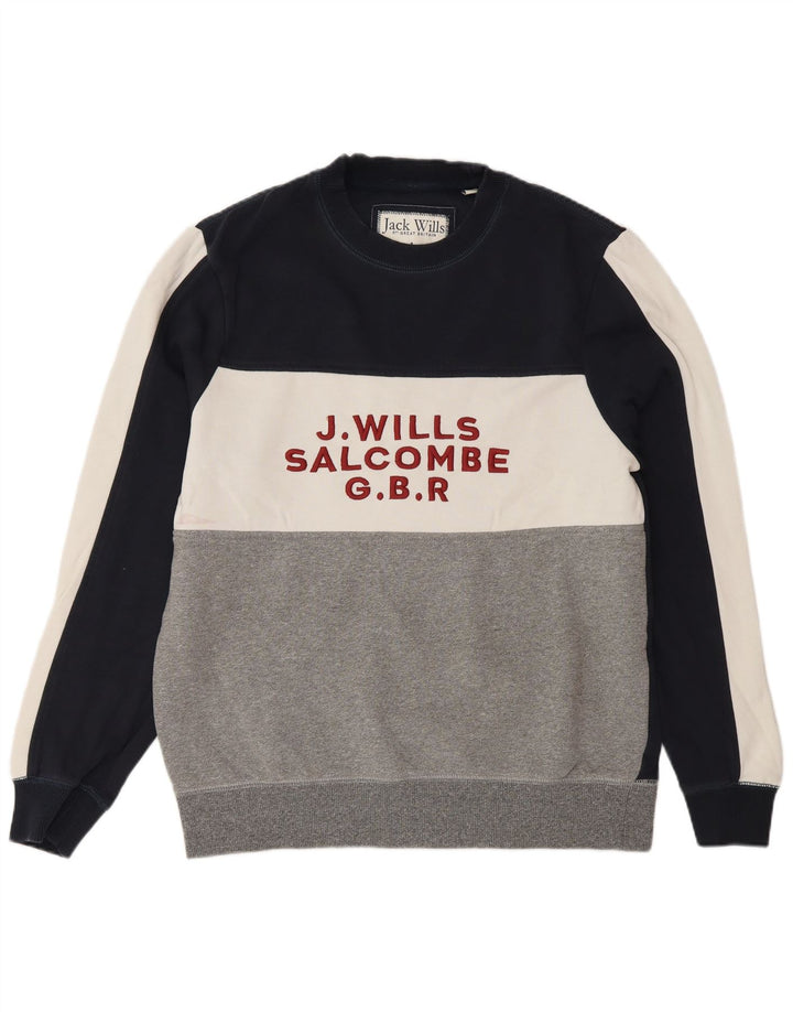Męska bluza Jack Wills Salcombe, duża, granatowa, z blokami kolorów