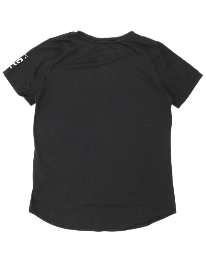 Damska koszulka Nike Dri Fit Graphic Top UK 14, średni czarny poliester