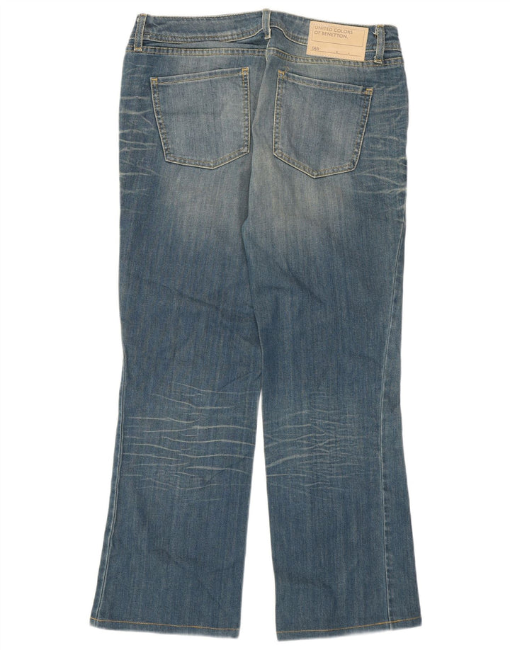 Damskie dżinsy Bootcut Benetton W29 L27 Niebieskie bawełniane
