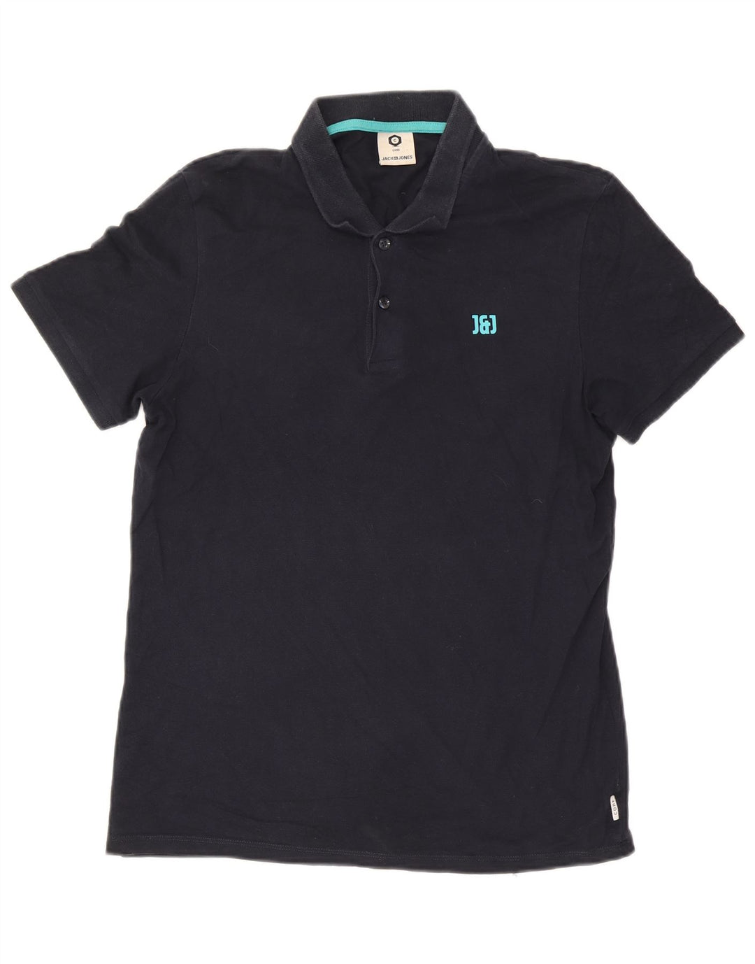 Męska koszulka polo Jack & Jones, duża, granatowa, bawełniana