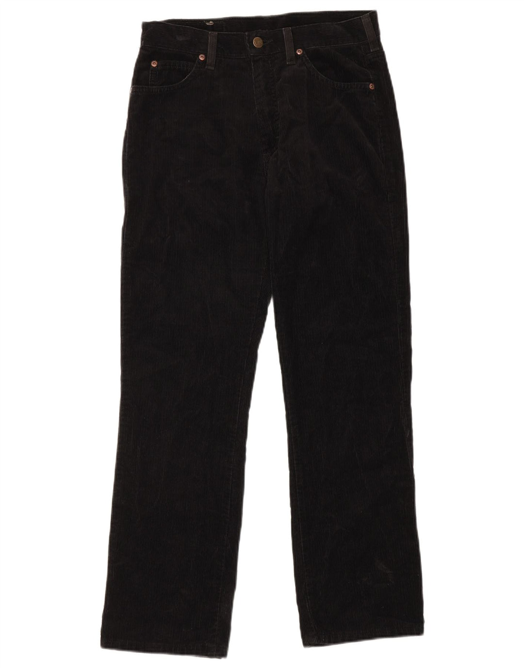 Damskie sztruksowe spodnie LEE z wysokim stanem US 12 Large W29 L30 czarne