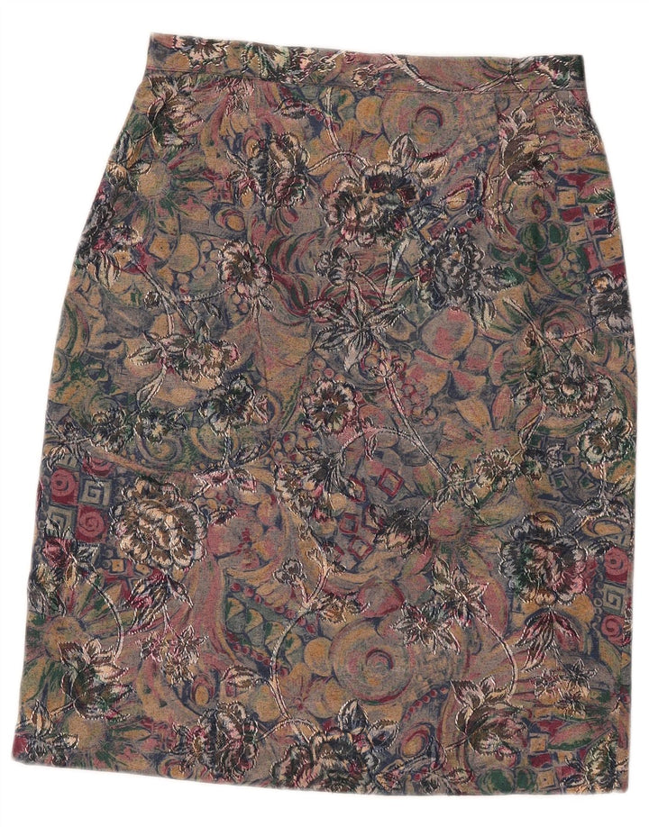 Vintage damska spódnica ołówkowa W27 mała wielobarwna paisley