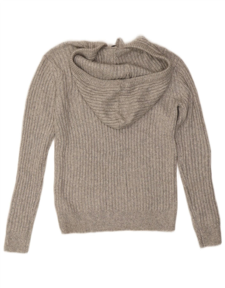 Marks & Spencer Damski sweter z kapturem, UK 6 XS, szary poliester