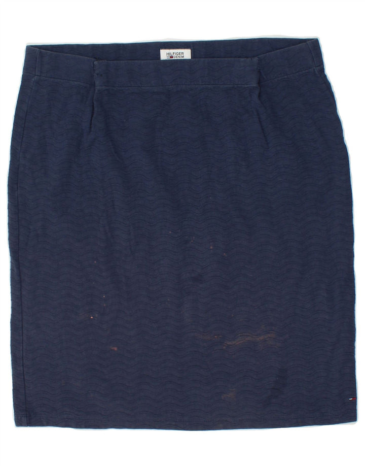 TOMMY HILFIGER Womens Straight Skirt W32 Large Navy Blue Vintage Tommy Hilfiger and Second-Hand Tommy Hilfiger from Messina Hembry 