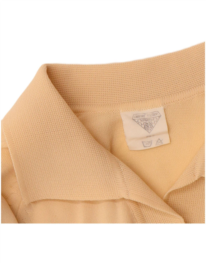 VINTAGE Womens Cardigan Sweater UK 16 Large Beige Polyester