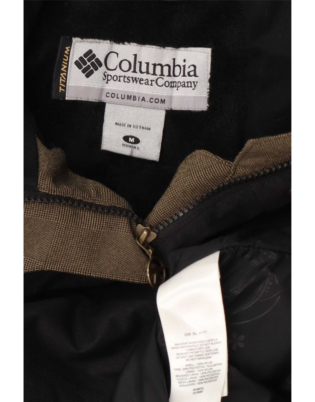 Damska kurtka wiatrówka Columbia UK 14 Średni czarny nylon