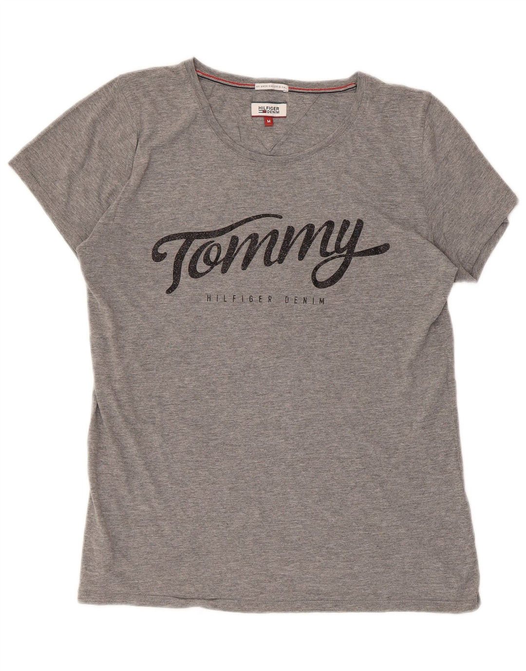 Damska koszulka graficzna Tommy Hilfiger Top UK 14 Medium Grey