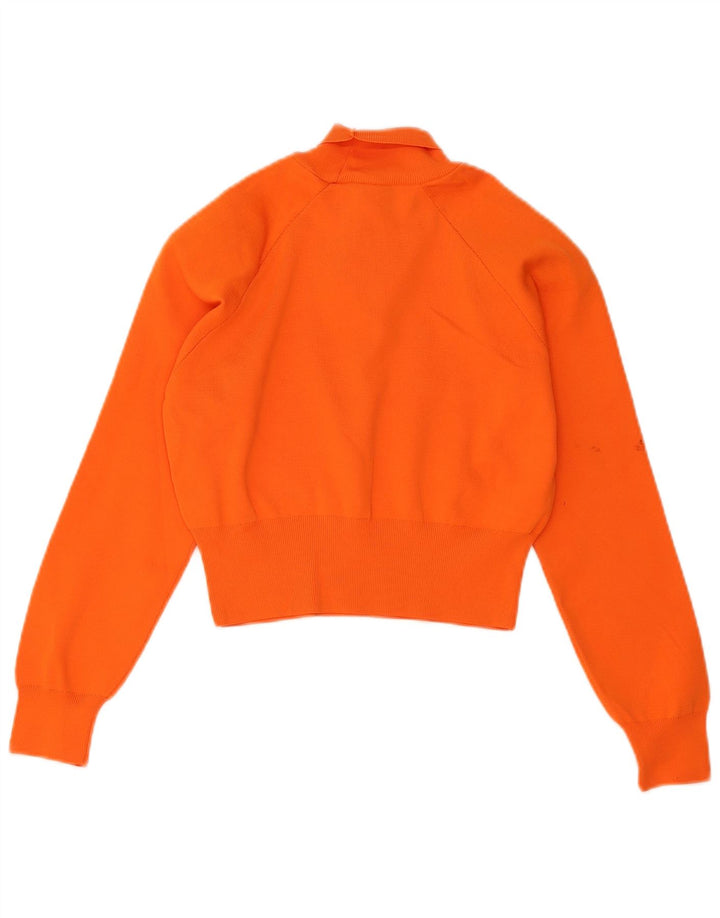 Damski sweter Zara z okrągłym dekoltem, UK 10, mały, pomarańczowy poliester