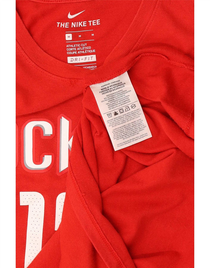 Męska koszulka z grafiką Nike Houston Rockets, bawełniana, średnia czerwona
