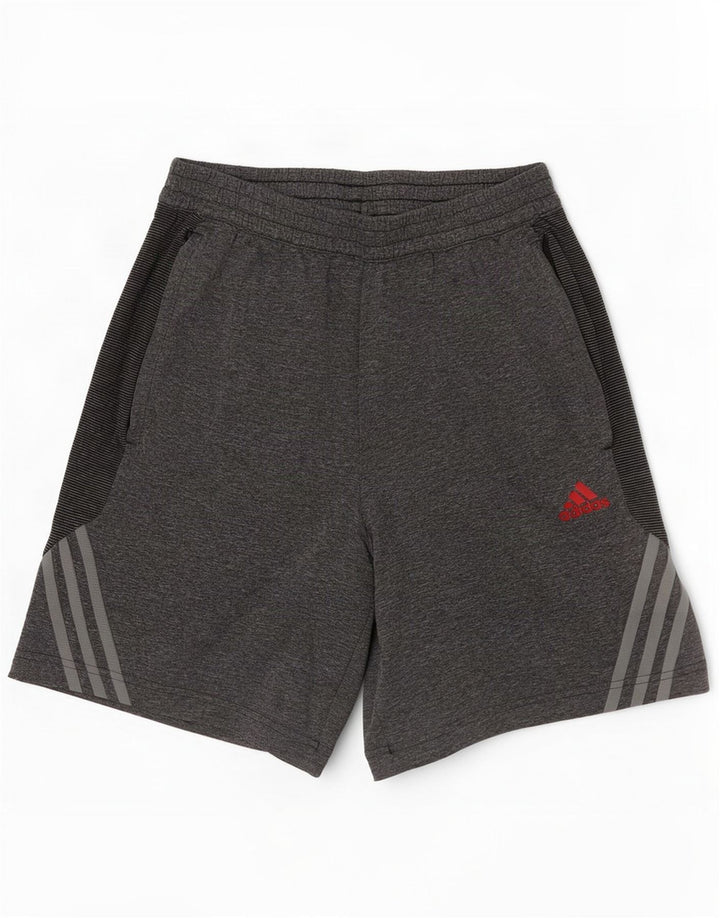 Męskie spodenki sportowe Adidas Climacool, małe, szare, z blokami kolorów, z poliestru