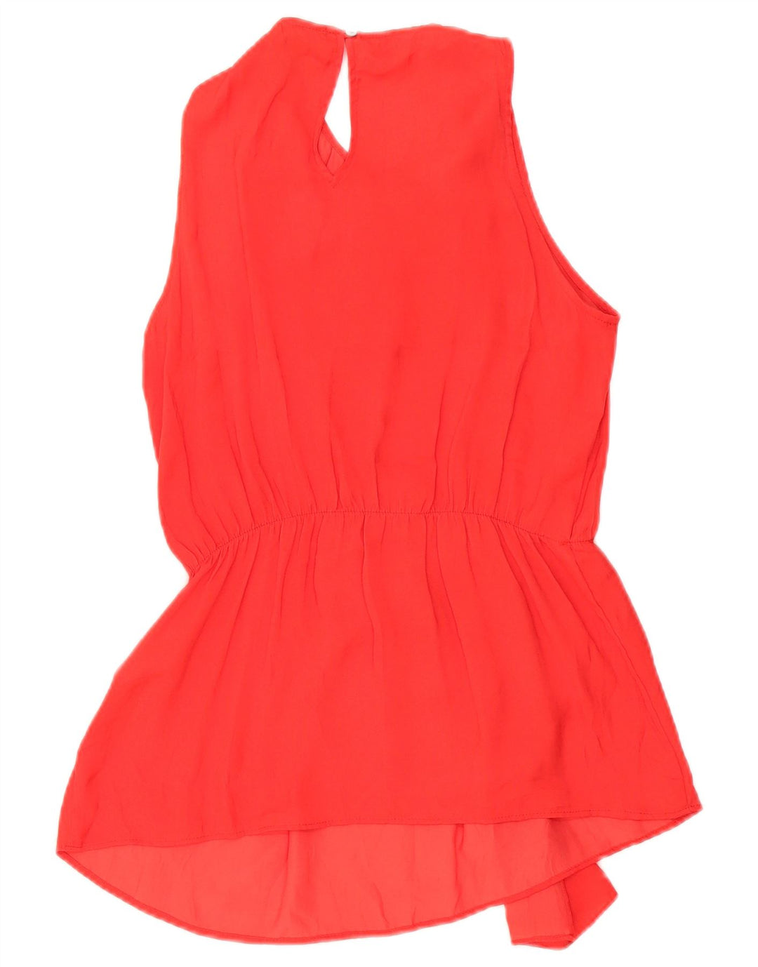 Damska bluzka bez rękawów Zara UK 14, średni czerwony poliester