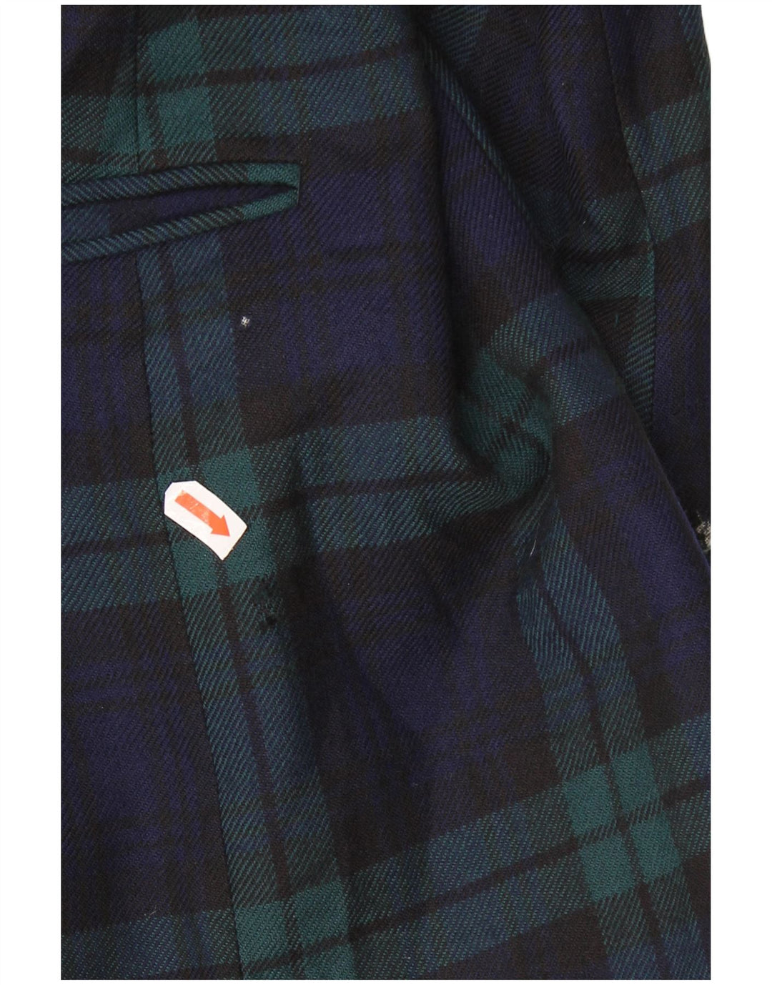 AQUASCUTUM Męska marynarka zapinana na 3 guziki UK 40 w dużą granatową kratkę