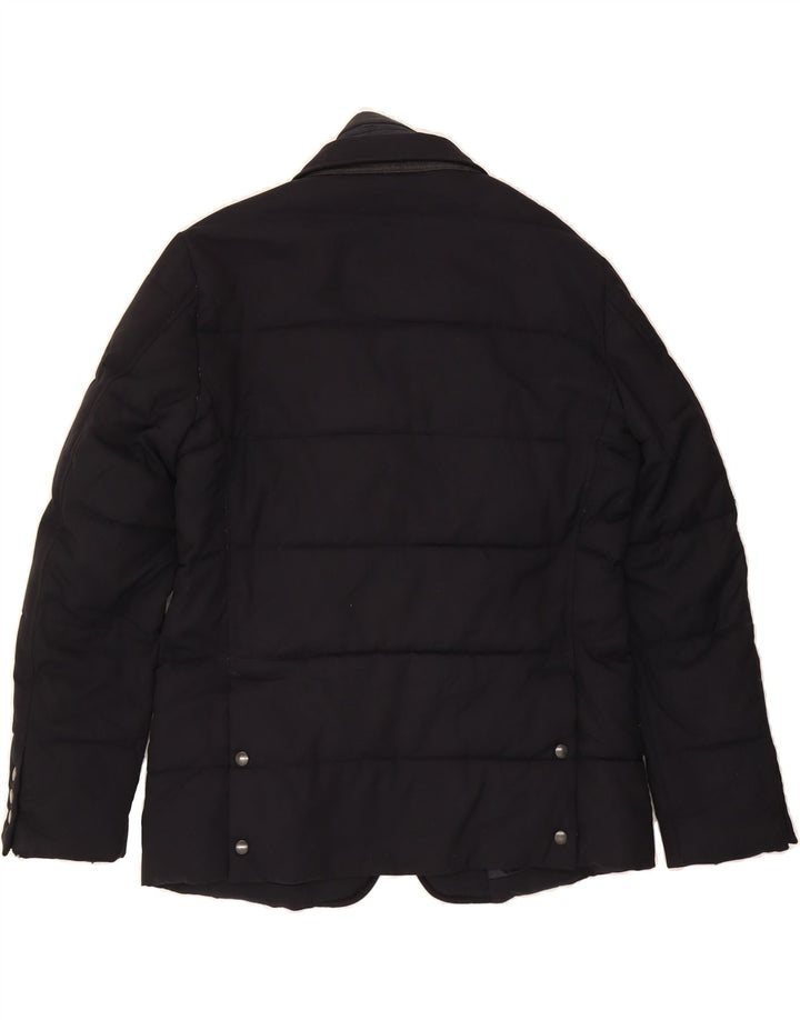 SEVENTY Mens Padded Jacket IT 50 Large Navy Blue Vintage Seventy and Second-Hand Seventy from Messina Hembry 