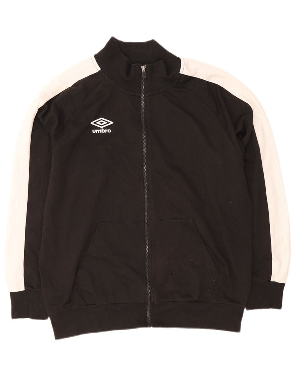 Męska kurtka dresowa Umbro 2XL, czarna, bawełniana z blokami kolorów