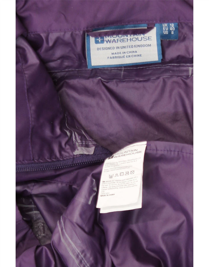 Damska kurtka przeciwdeszczowa Mountain Warehouse UK 12, nylon w kolorze średniofioletowym