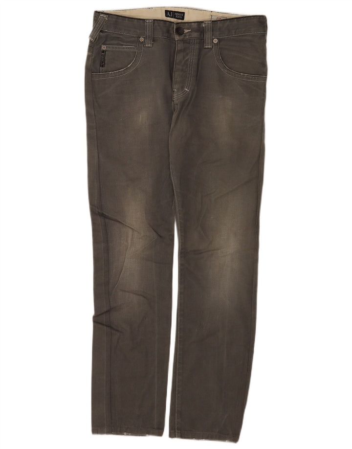 ARMANI Męskie jeansy slim W32 L30 Szara bawełna