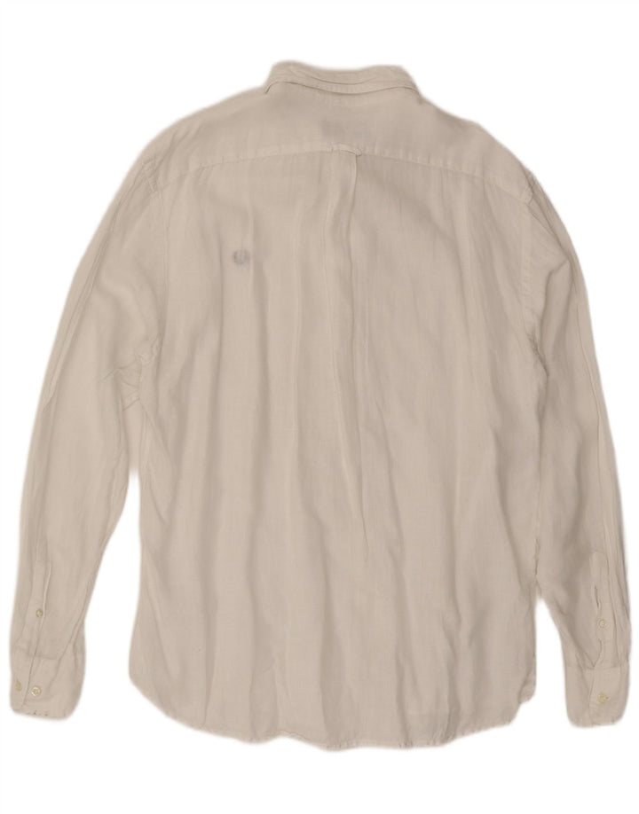 Koszula męska Fred Perry 2XL Biała lniana