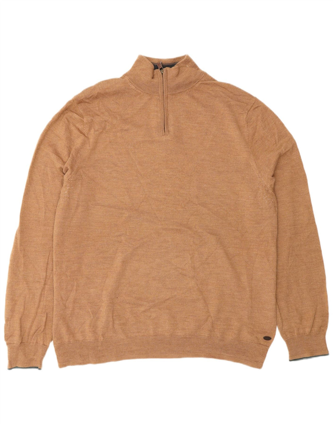 Męski sweter zapinany na zamek White Stuff 2XL Brązowa wełna