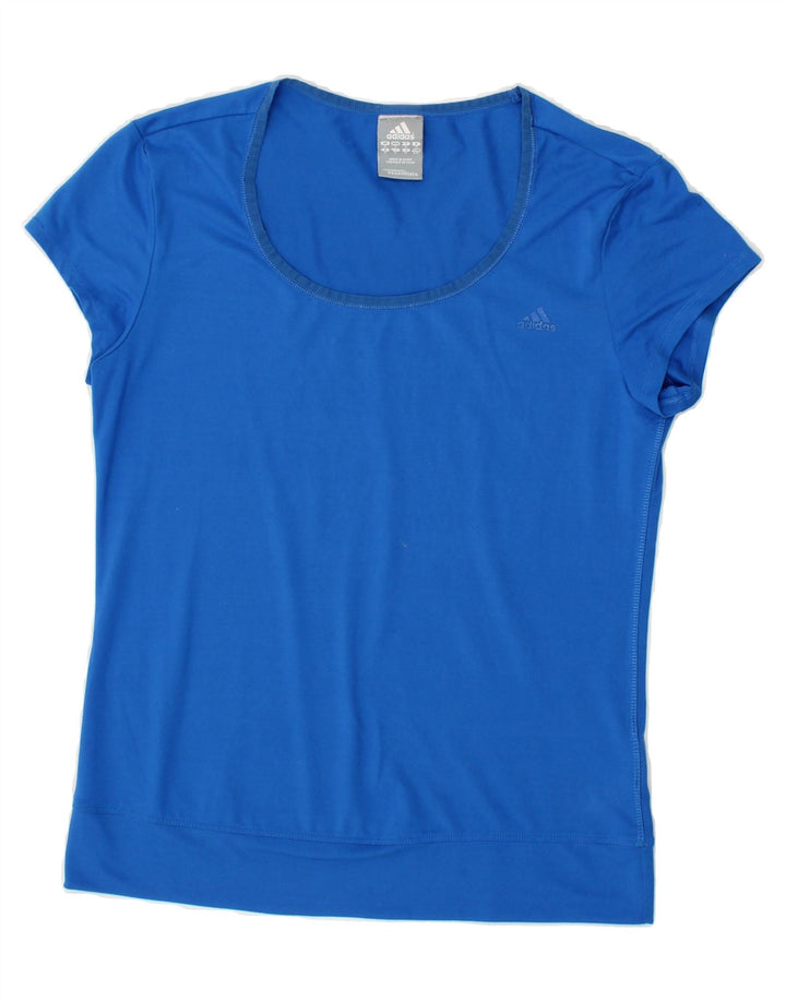 ADIDAS Womens Climalite T-Shirt Top UK 10 Small Blue Polyester Vintage Adidas and Second-Hand Adidas from Messina Hembry 