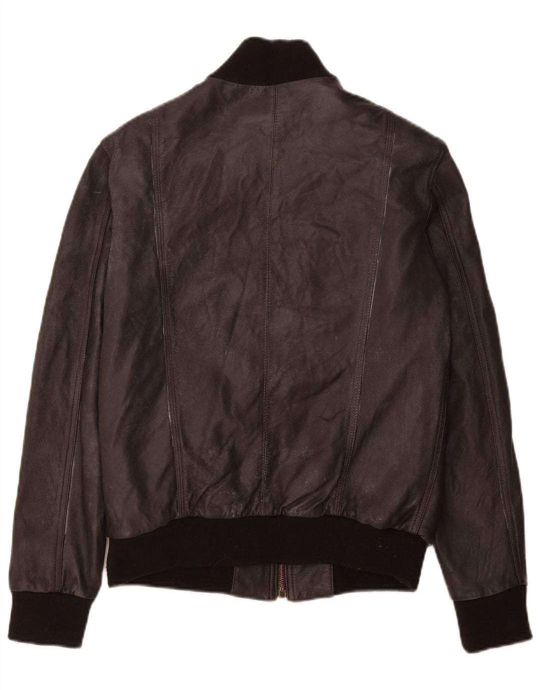 Vintage męska kurtka skórzana bomber UK 36 mała brązowa skóra