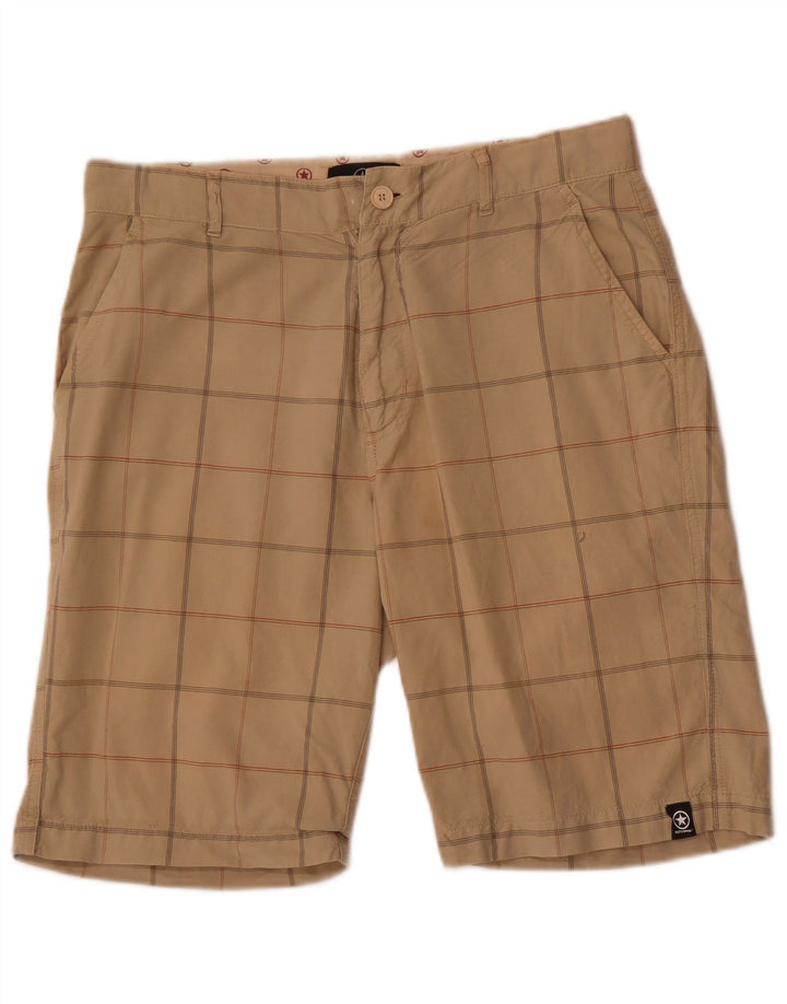 Męskie spodenki chino Converse Medium W32, beżowa, bawełniana krata