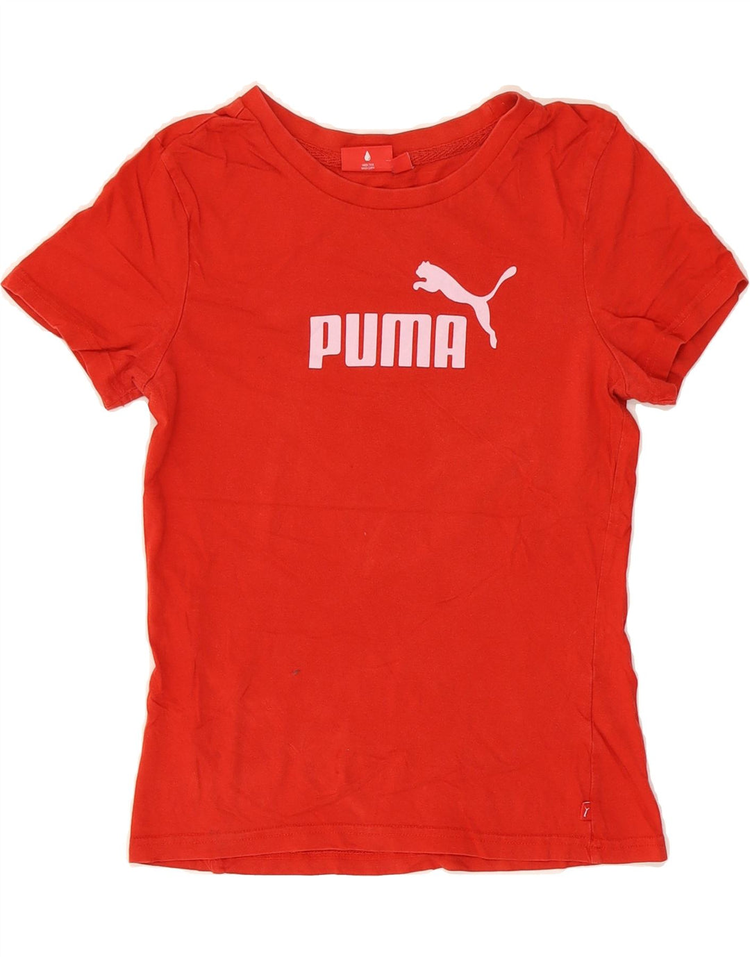 PUMA Womens Graphic T-Shirt Top UK 10 Small  Red Vintage Puma and Second-Hand Puma from Messina Hembry 