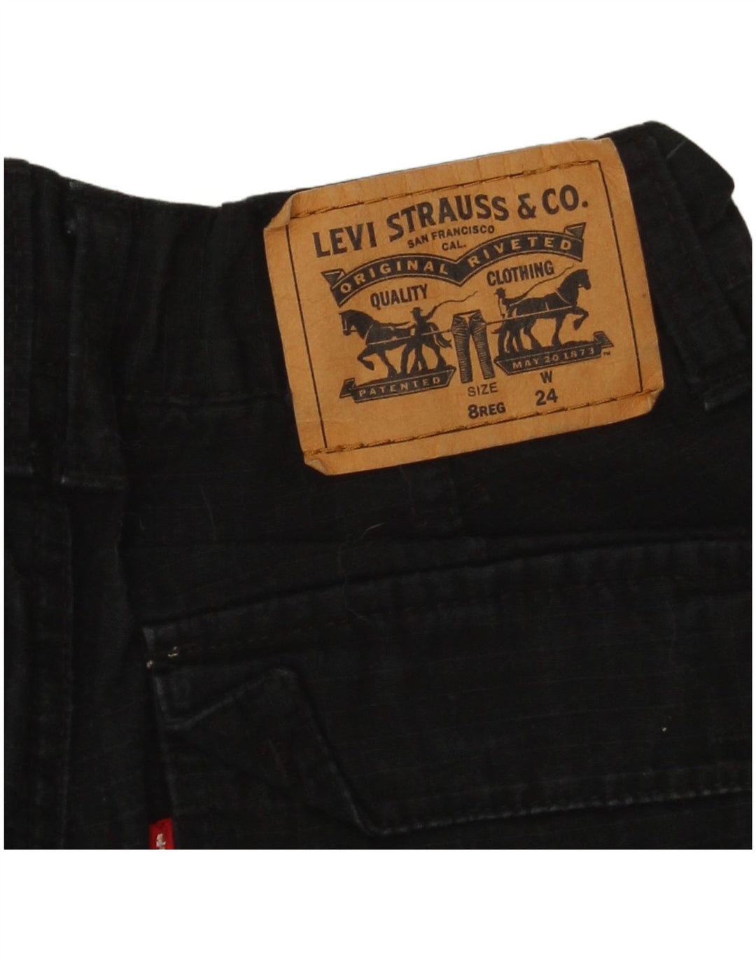 Szorty chłopięce Levi's Cargo 7-8 lat W24 L8 Czarna bawełna