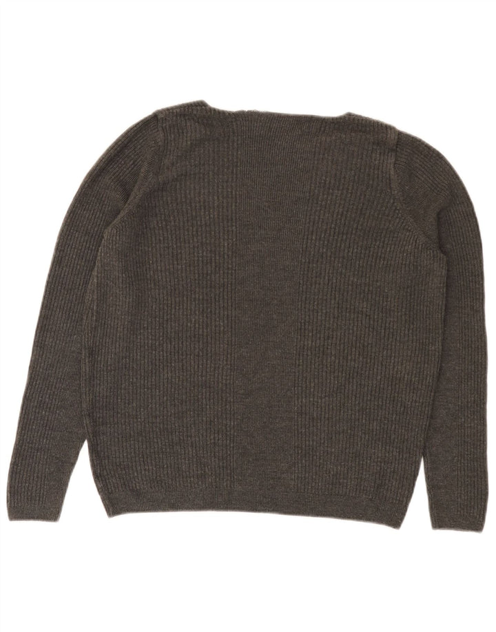 Marks & Spencer Damski sweter z dekoltem w kształcie litery V, UK 14, średni szary