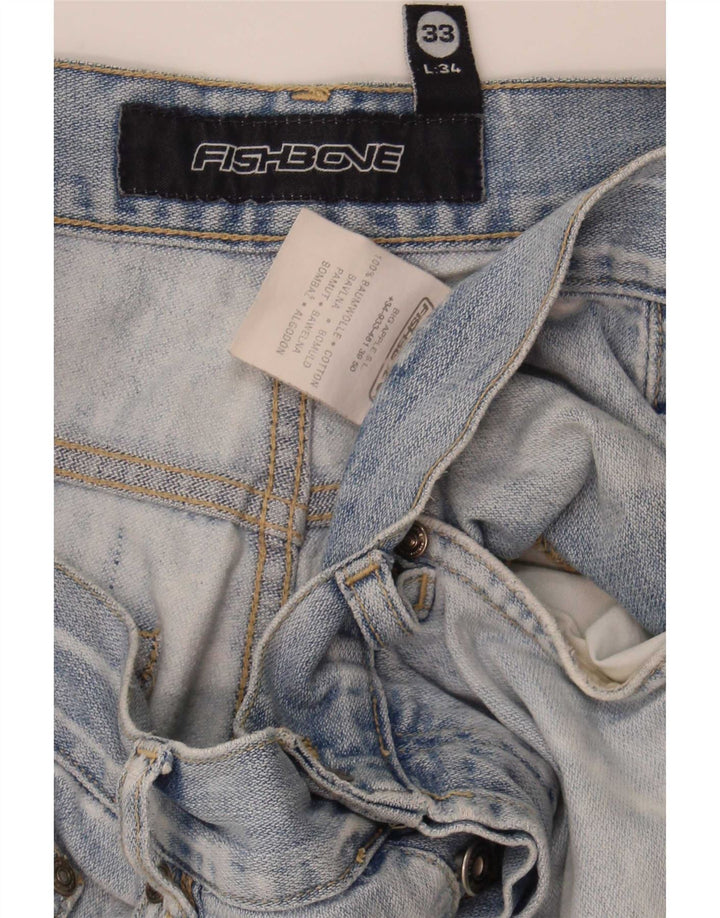 Męskie jeansy Bootcut Fishbone W33 L34 Niebieska bawełna