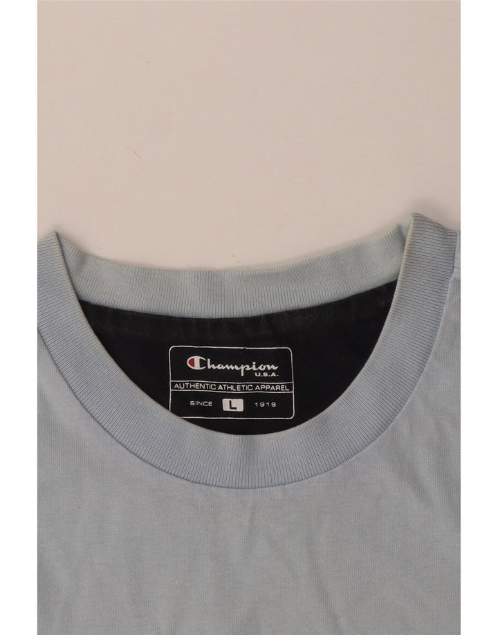 Męski T-shirt Champion z grafiką, duży, niebieski