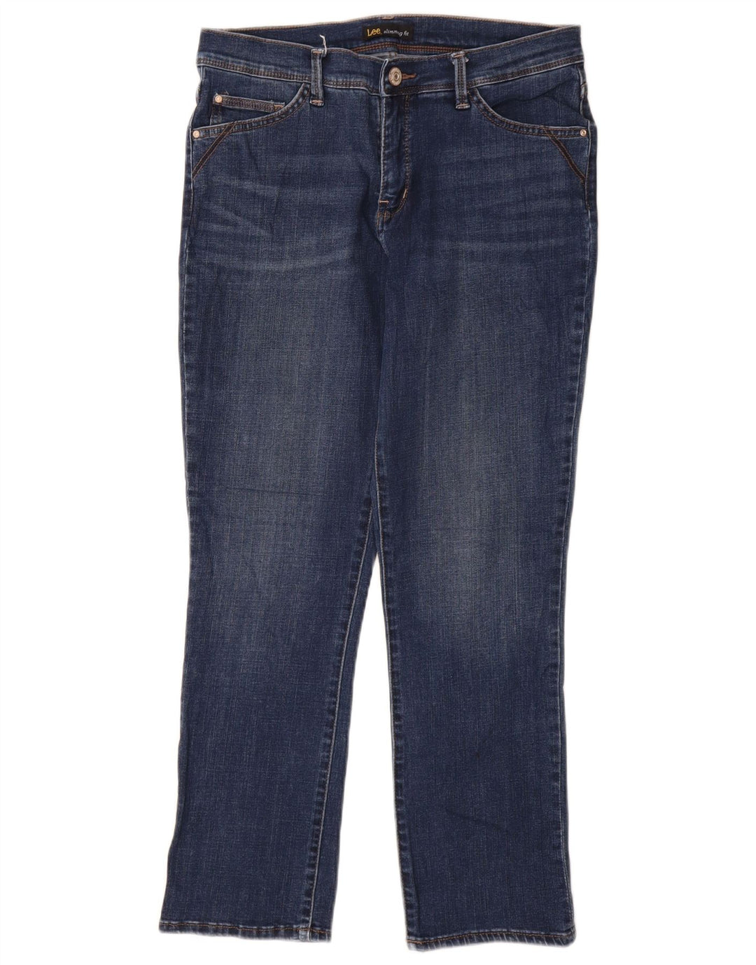 Damskie jeansy slim fit LEE W28 L26 niebieskie