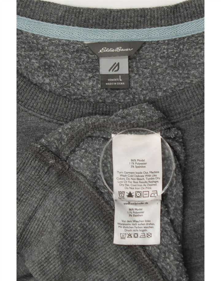 Damska bluza dresowa Eddie Bauer UK 16, duża, szara z modalu