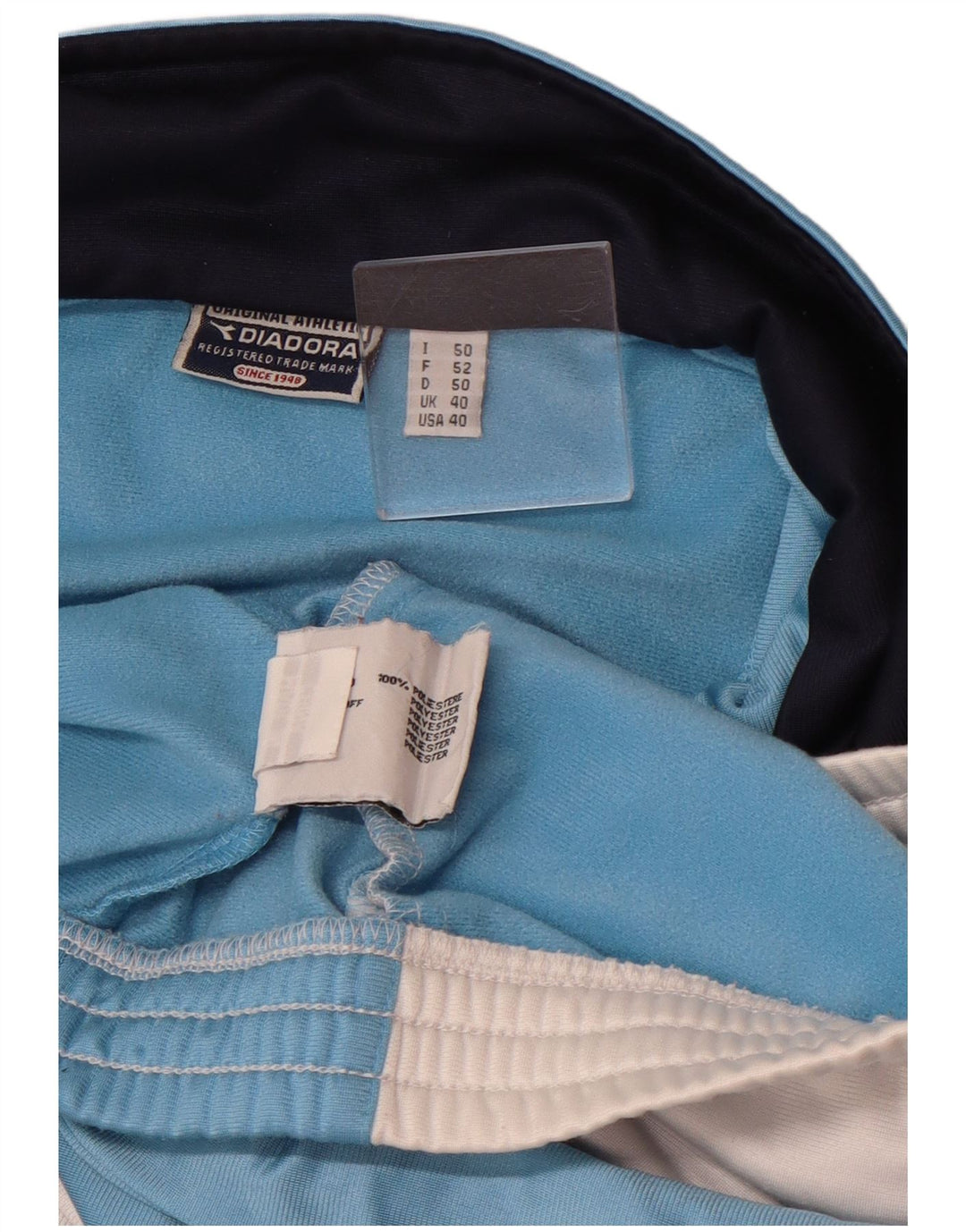 Męska kurtka dresowa Diadora UK 40, poliester w kolorze średnioniebieskim
