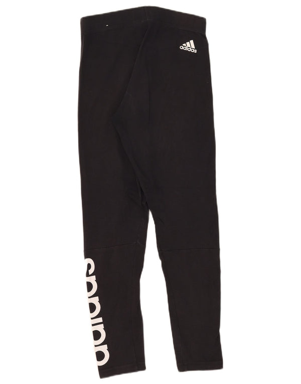 Damskie legginsy Adidas Graphic UK 8 Small, czarne, bawełniane